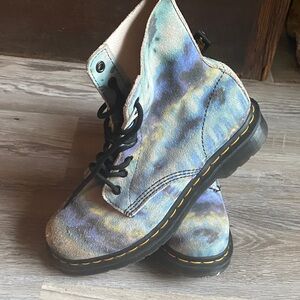 Dr. Martens Suede Multicolor Tie-Dye Boots